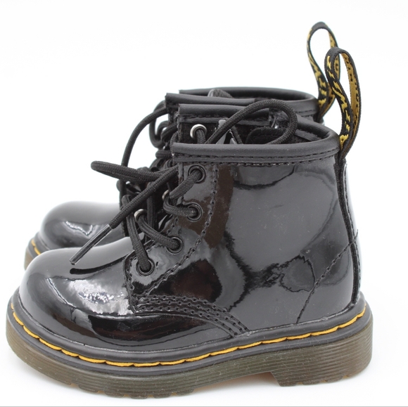 NIB Toddler Dr. Martens Patent Black Boots – Size 4 - Picture 4 of 8